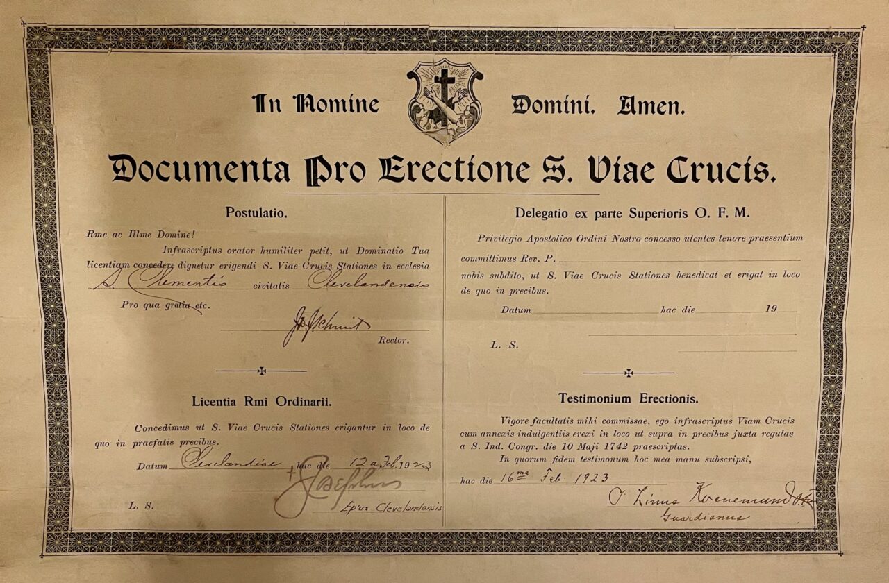Documenta Pro Erectione S Viae Crucis 1923