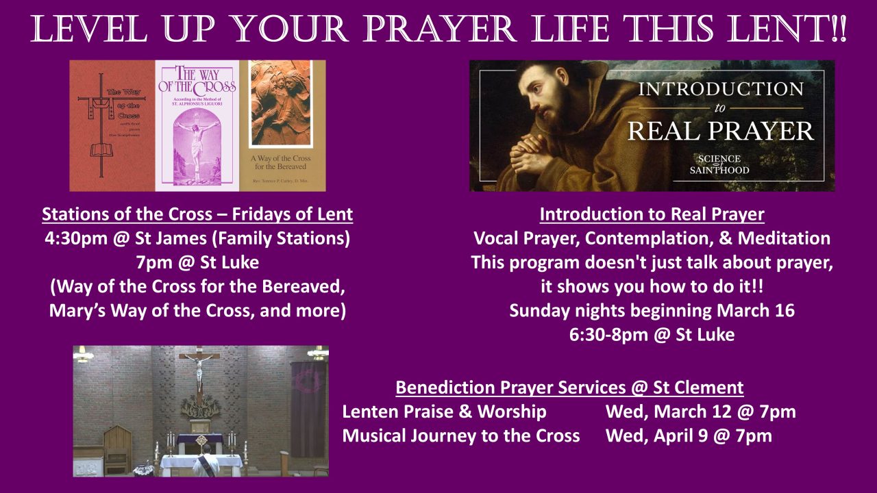 Level Up Your Prayer Life This Lent 2025 - Saint Clement Catholic Parish